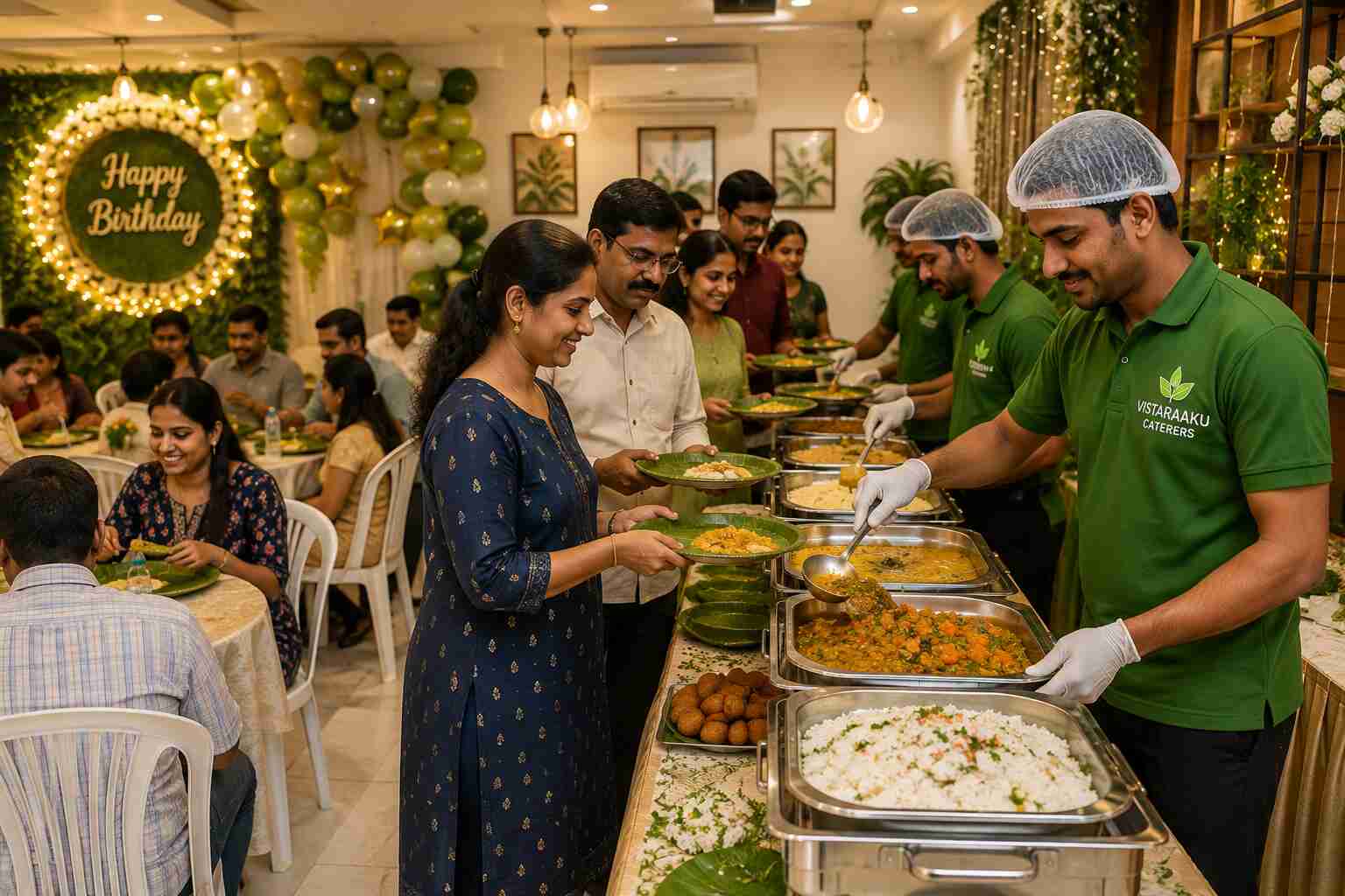 Birthday party catering service in Hyderabad by Vistaraaku Caterers